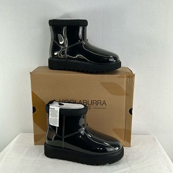 Koolburra by UGG Koola Clear Mini Boots- Clear/Black- Size 5- NIB - Picture 1 of 7